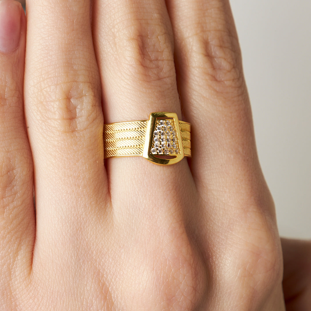 Four Row Wicker Ring - 925 SILVER