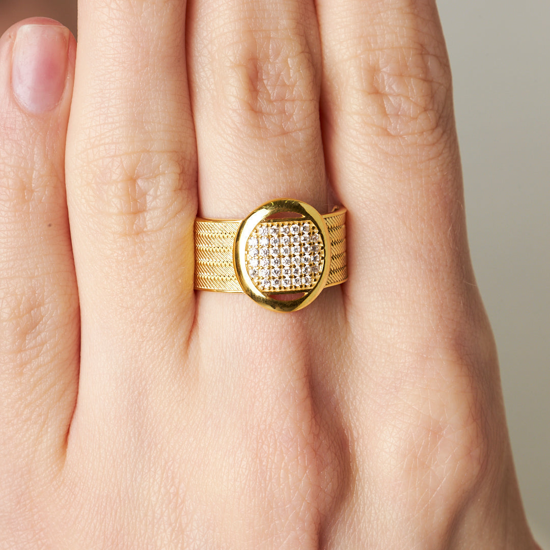 HASIR RING MODEL 3 MIT STEIN | 925 SILBER