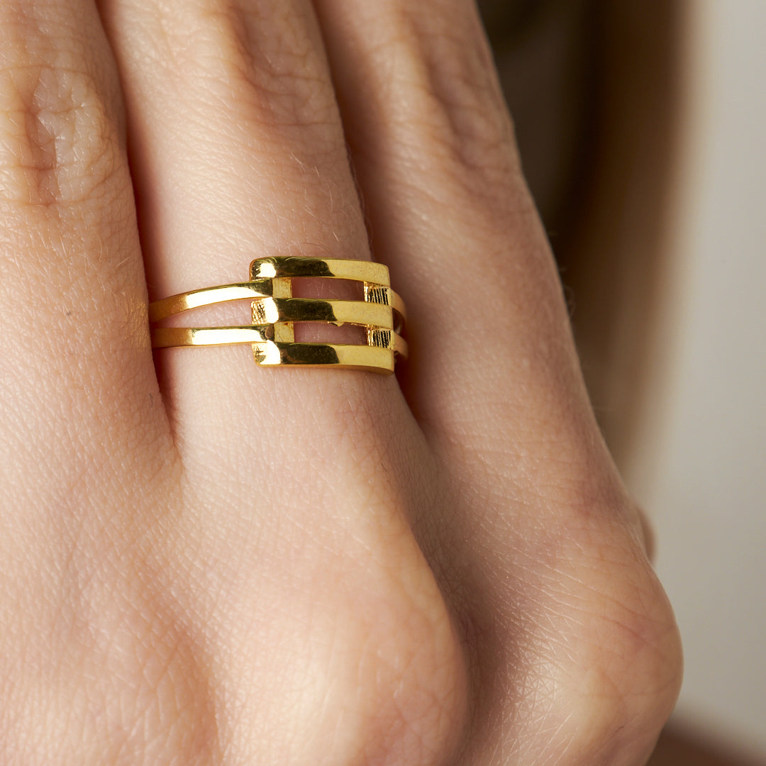 GERIPPE RING | 925 SILBER