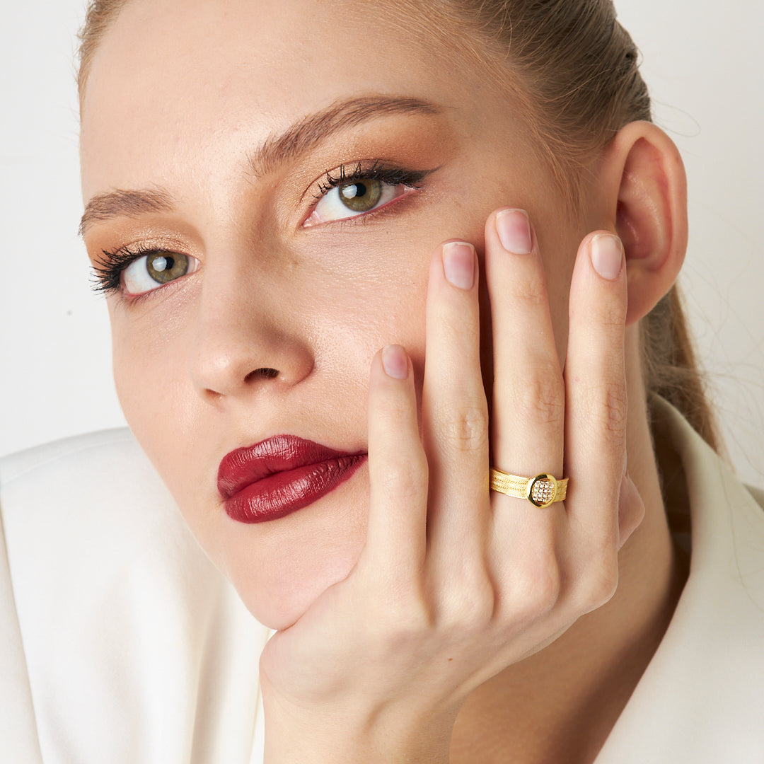 HASIR RING MIT STEIN | 925 SILBER