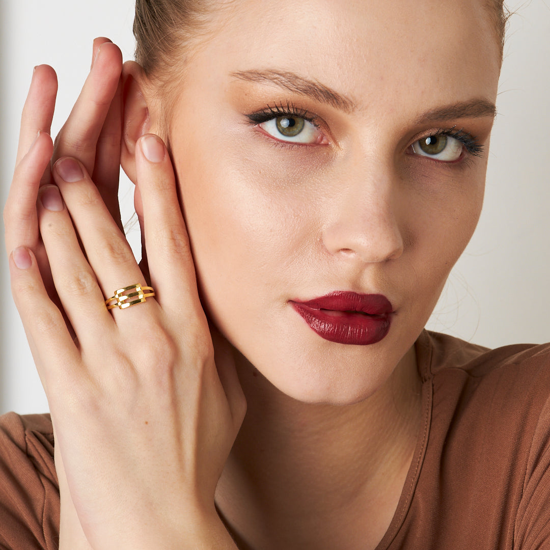 GERIPPE RING | 925 SILBER