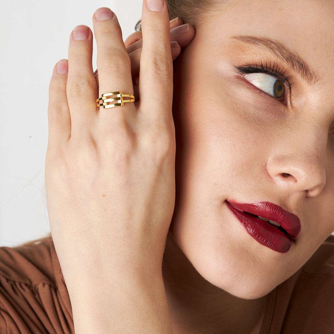 GERIPPE RING | 925 SILBER