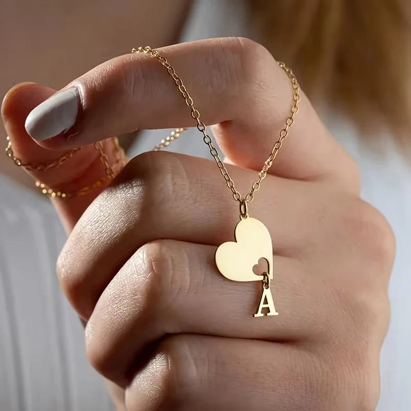 Herzanhänger mit Buchstabe | 925 SILBER