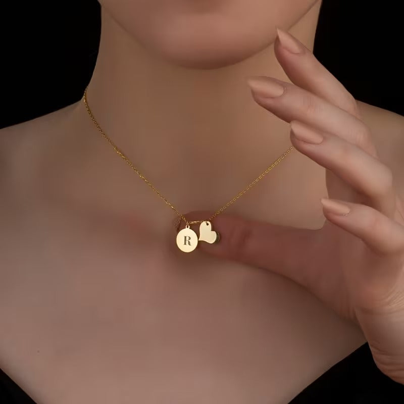 Herzensbuchstaben-Halskette | 925 SILBER