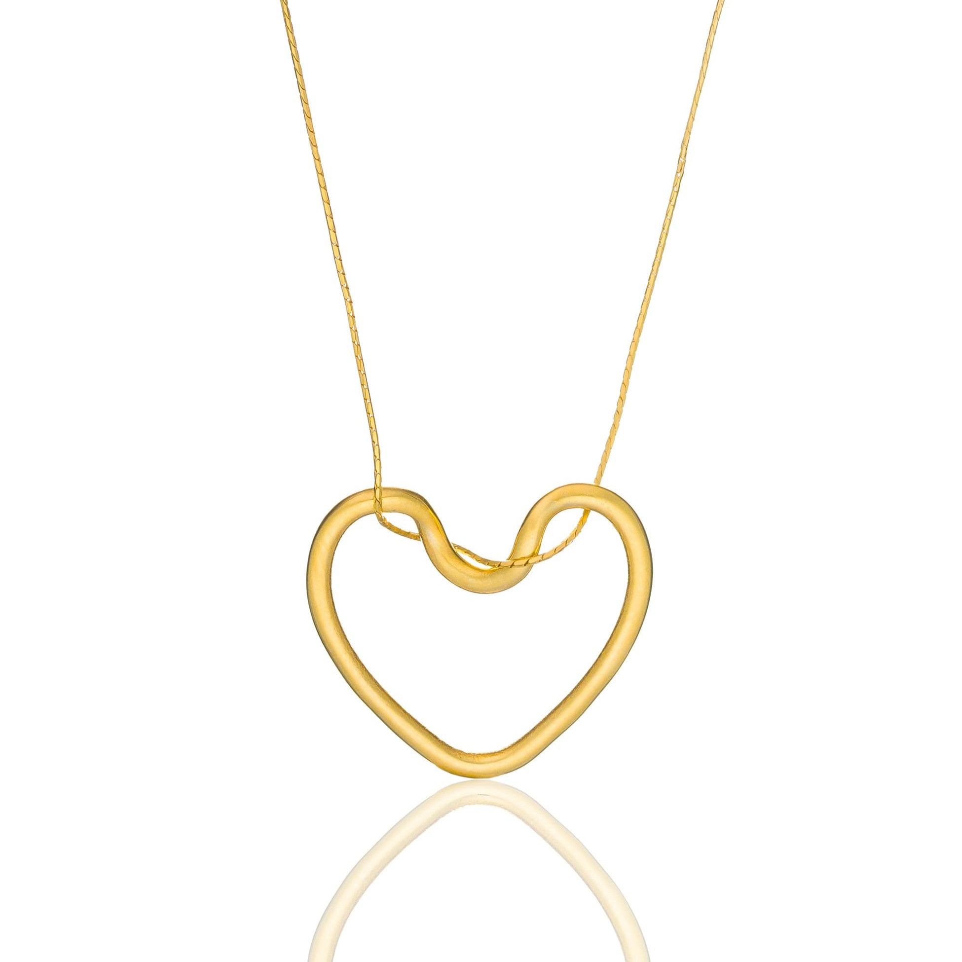Heart Love Knot Necklace - 925 SILVER