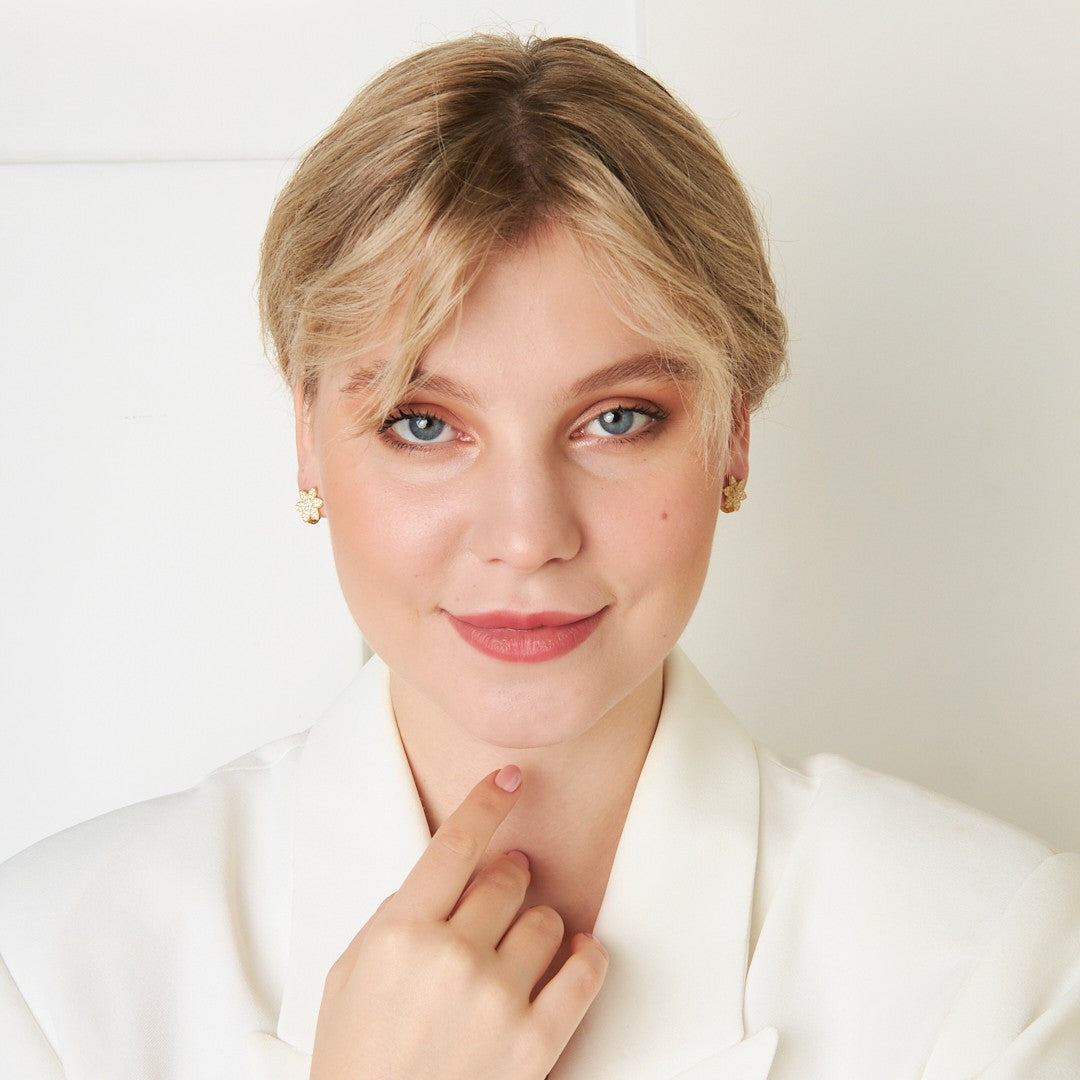 Flower Earrings - 925 Silver