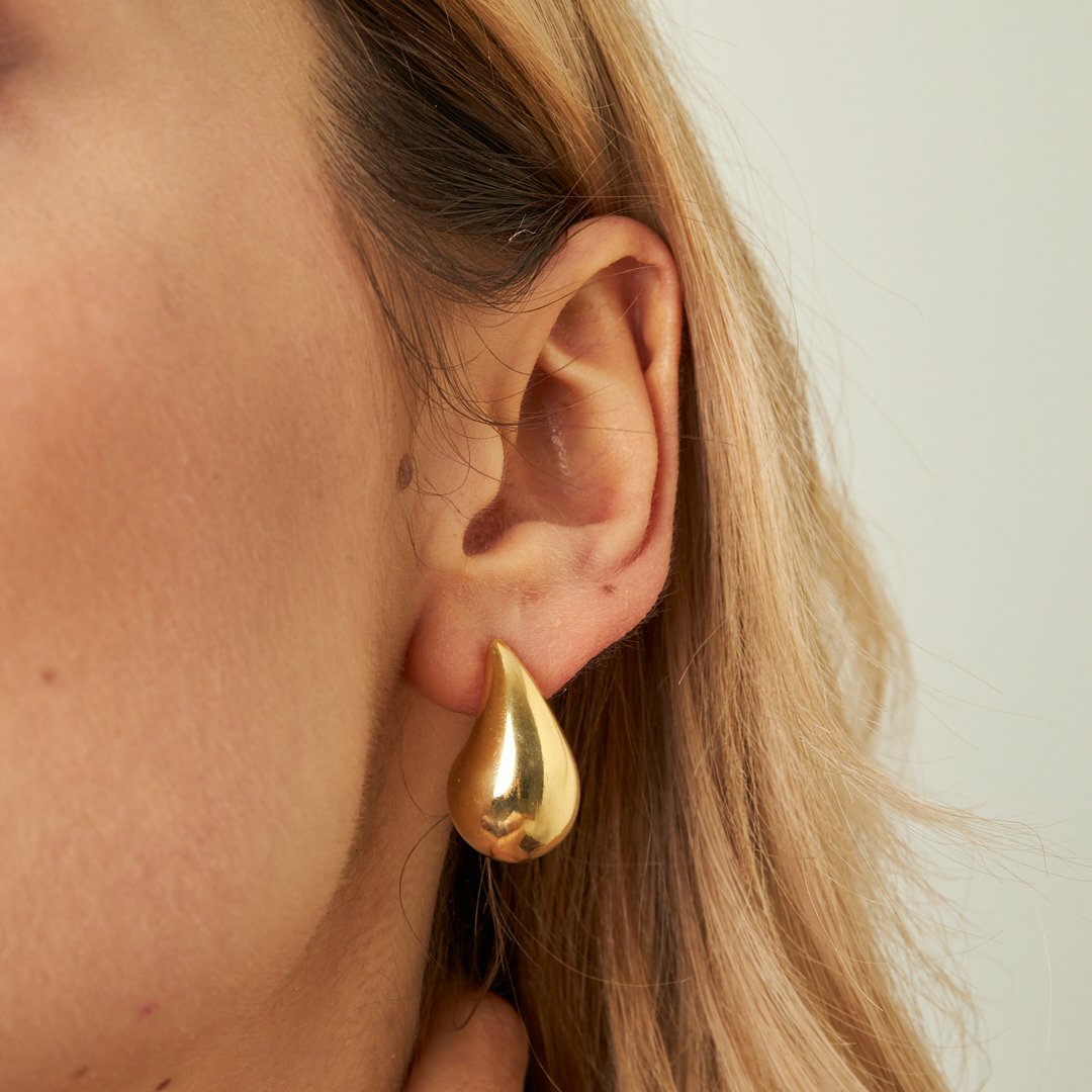 Large Teardrop Earrings - 925 Silver