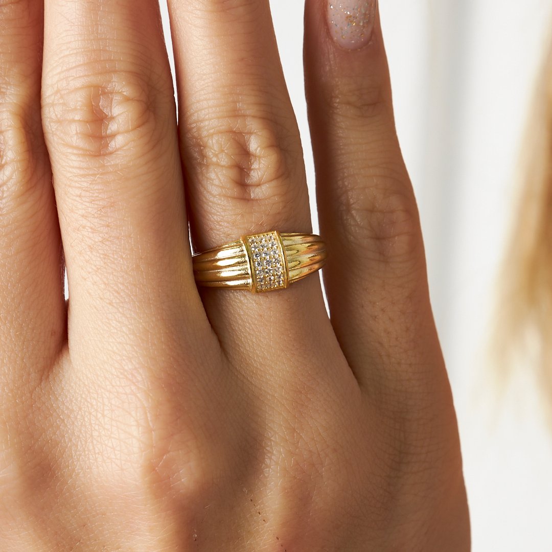 Willow Model Stone Ring - 925 SILVER