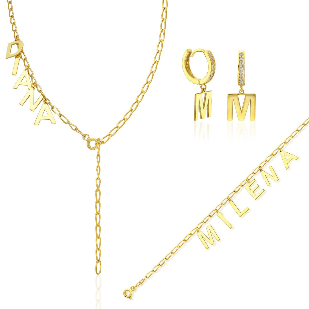 NAMENS BUCHSTABEN SET | 925 SILBER