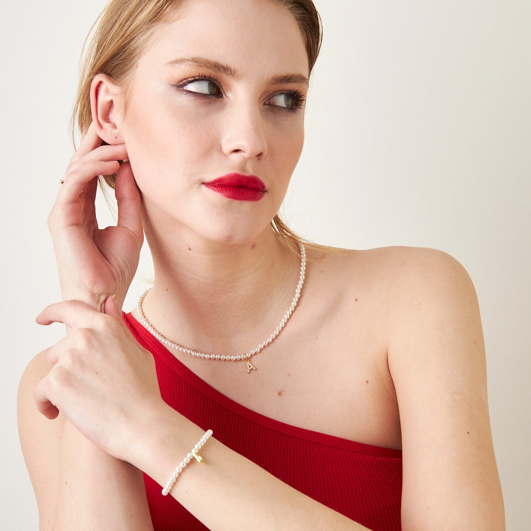 PERLEN BUCHSTABEN SET | 925 SILBER