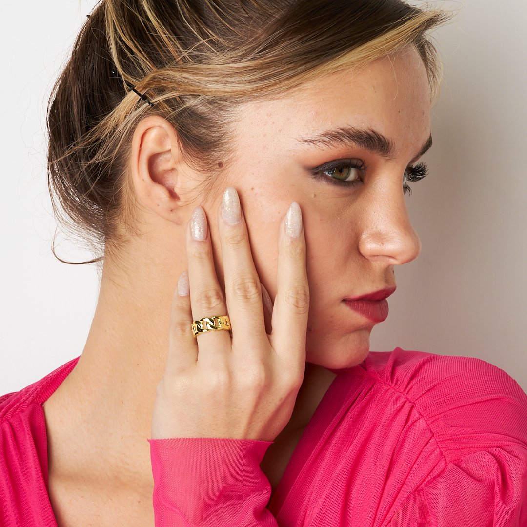 Large Chain Model Ring - 925 SILVER