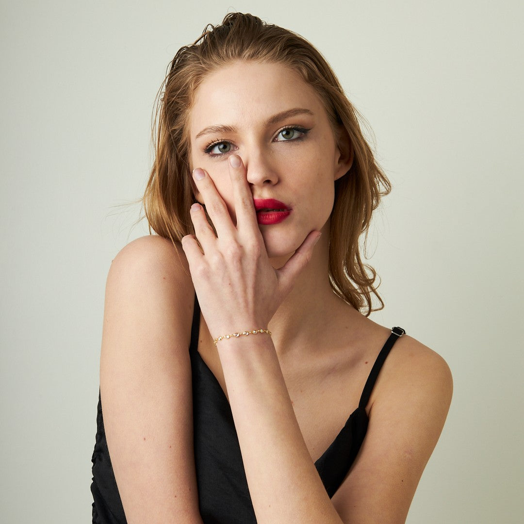 Row Stone Bracelet - 925 SILVER