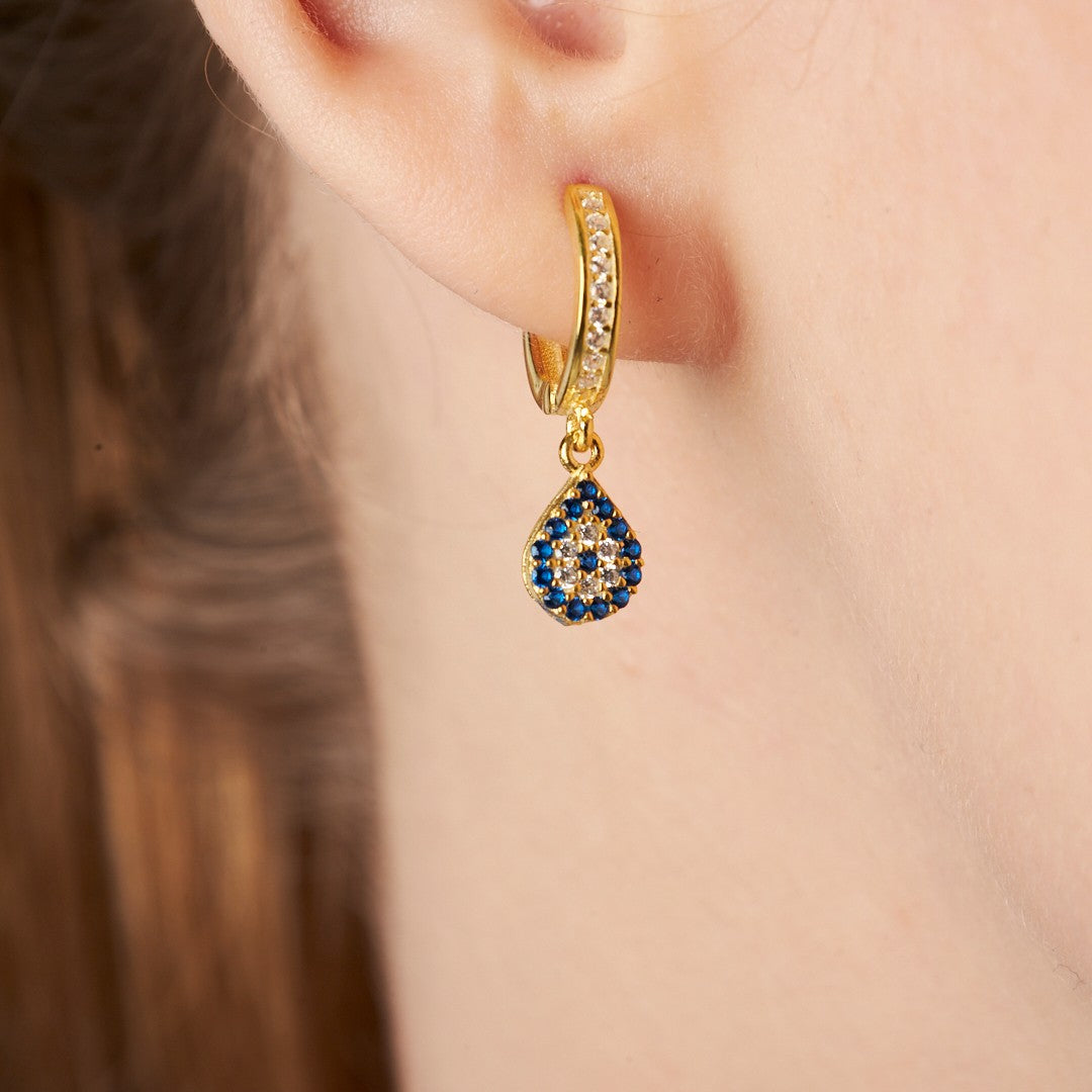 Evil Eye Ring Earring - 925 Silver