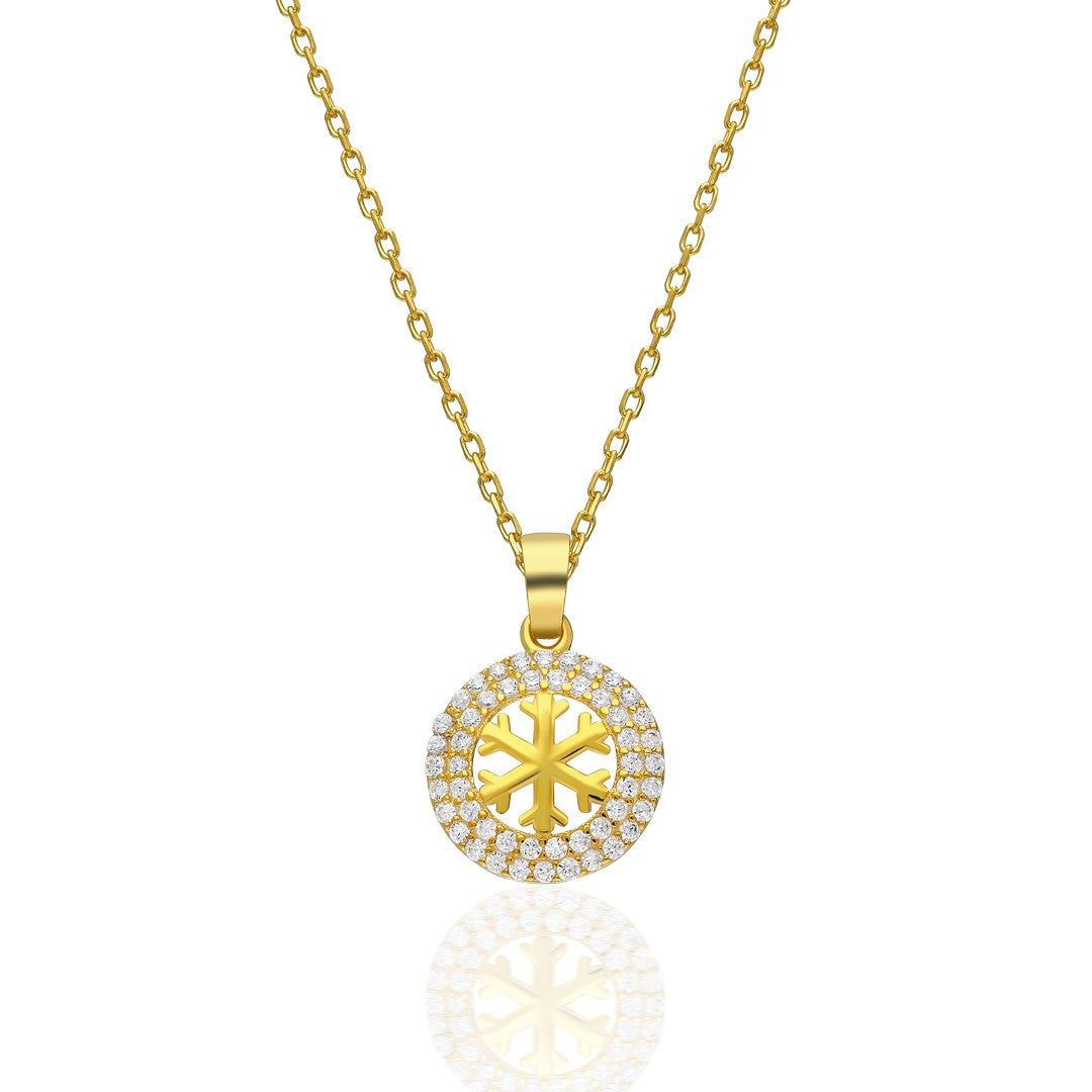 Bow Snowflake Necklace - 925 SILVER