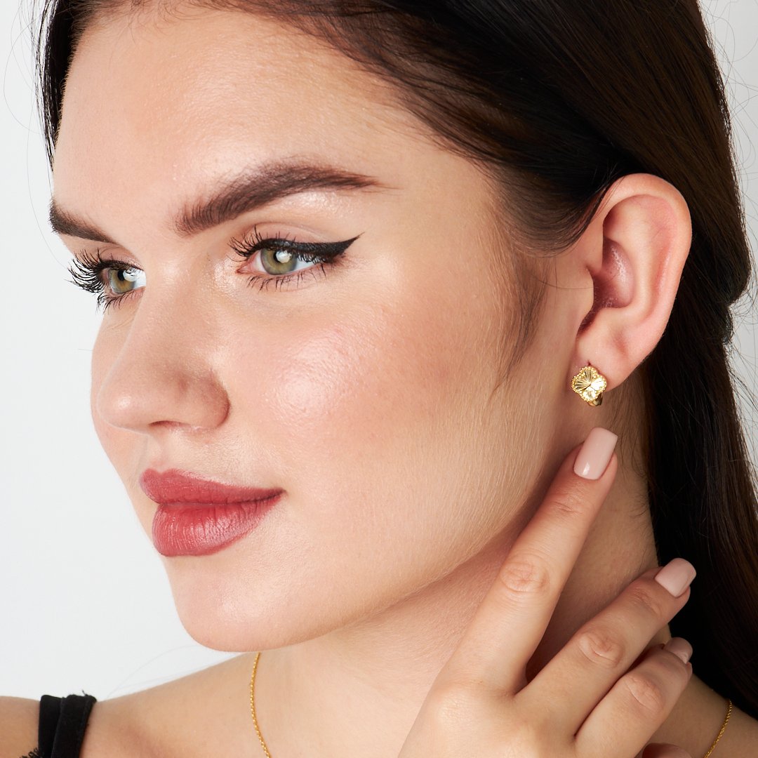 Shiny Clover Earrings - 925 SILVER