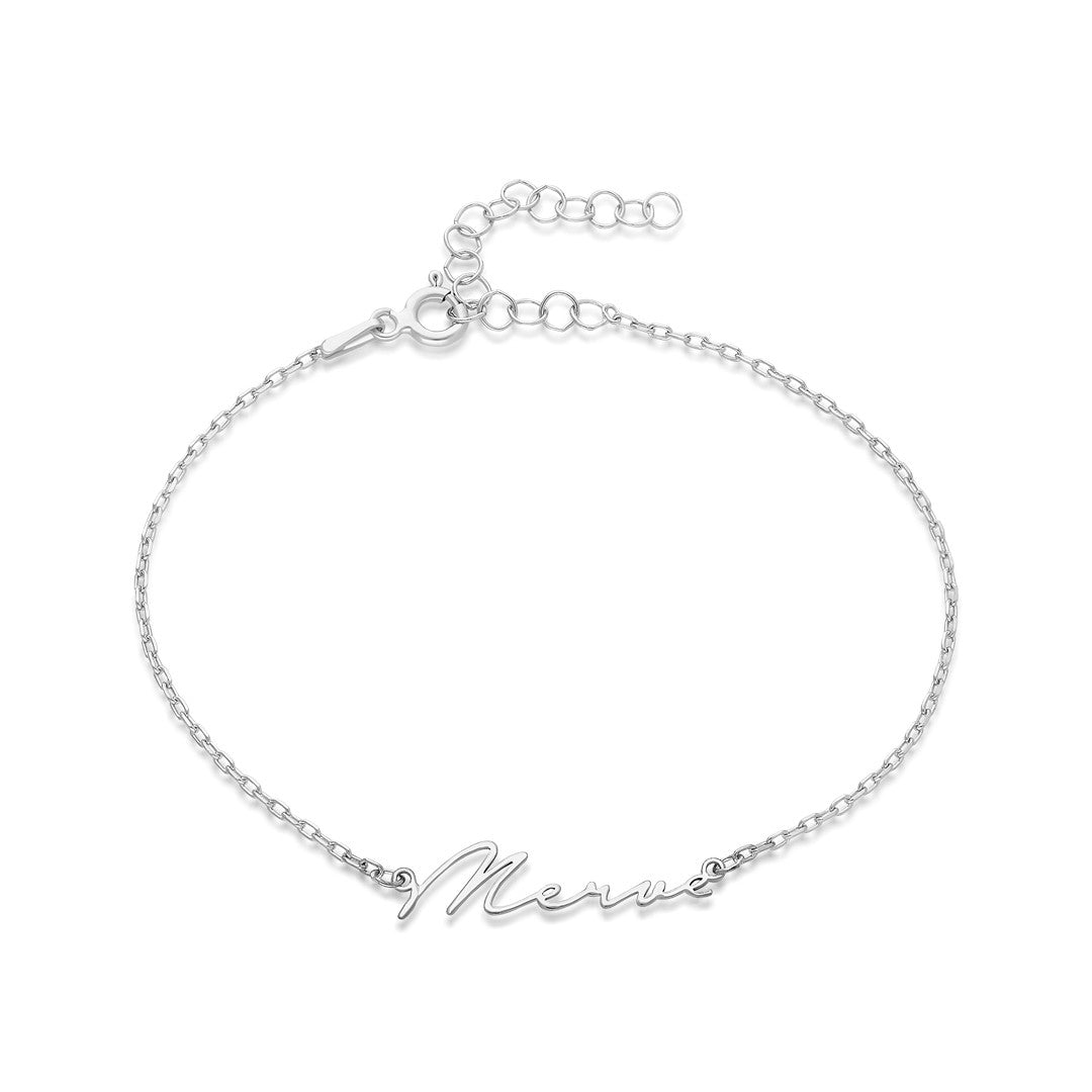 Minimal Name Bracelet - 925 Silver