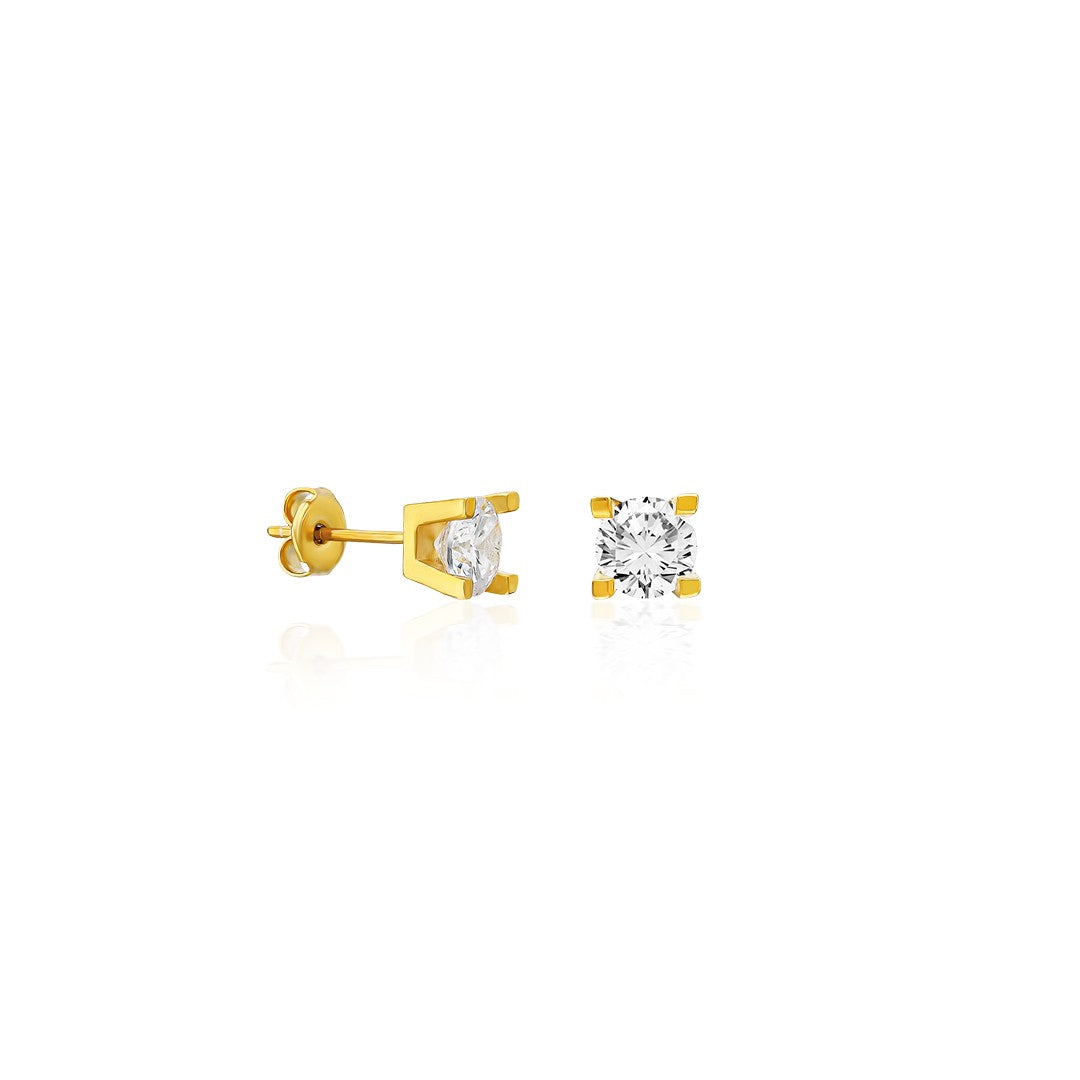 Classic Solitaire Earring - 925 SILVER