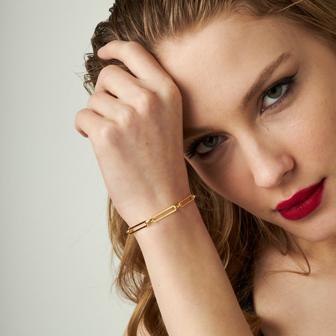 Paperclip Chain Bracelet - 925 SILVER