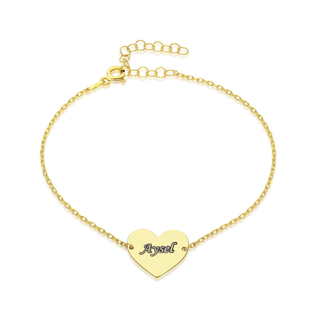 Named Heart Bracelet - 925 Silver