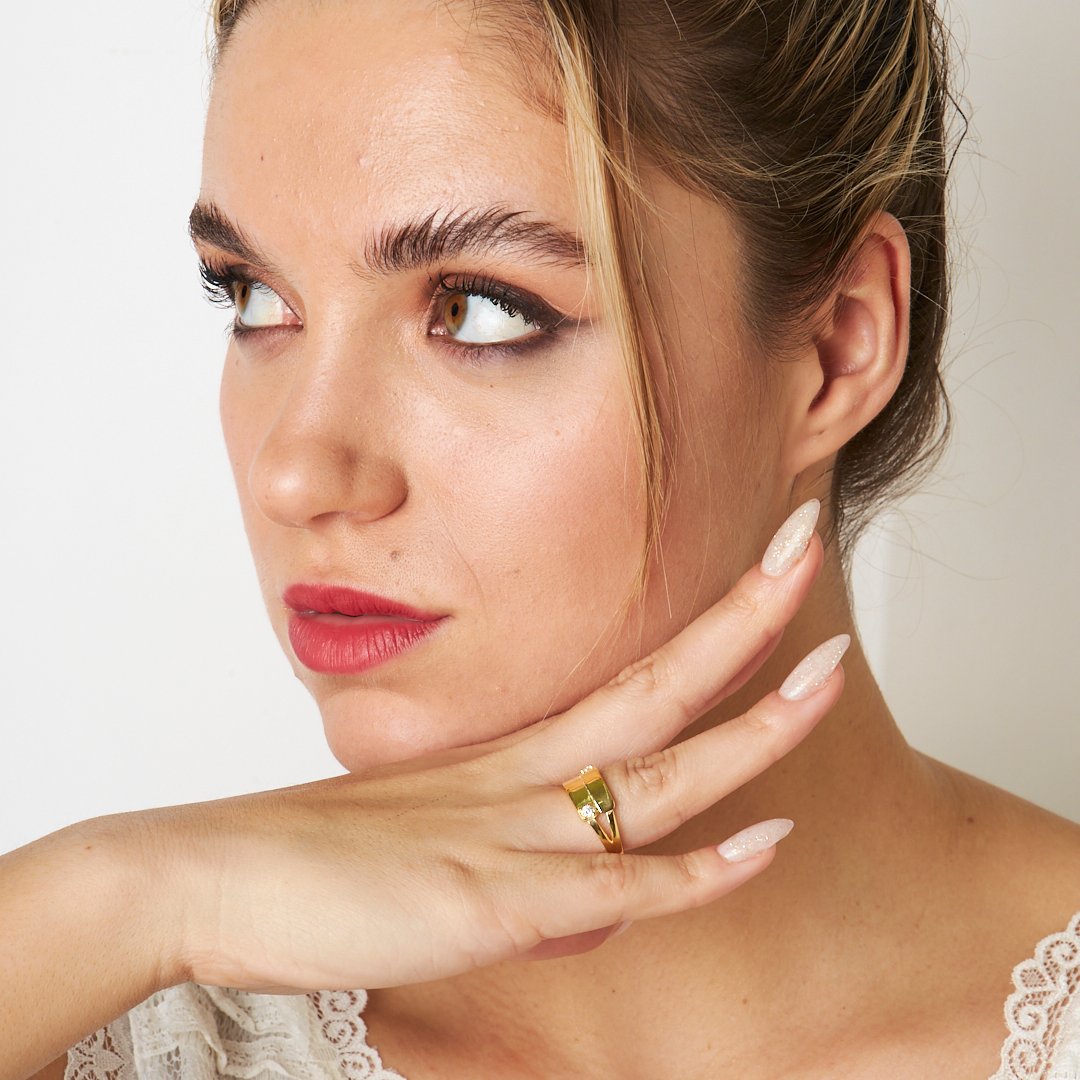 DOPPEL ZIRKON RING | 925 SILBER