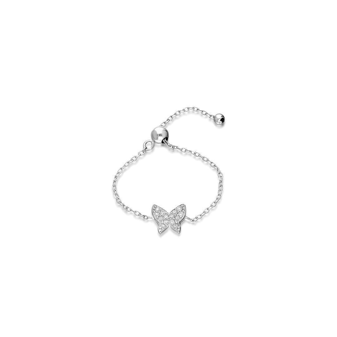 AUFZUGS SCHMETTERLING RING | 925 SILBER