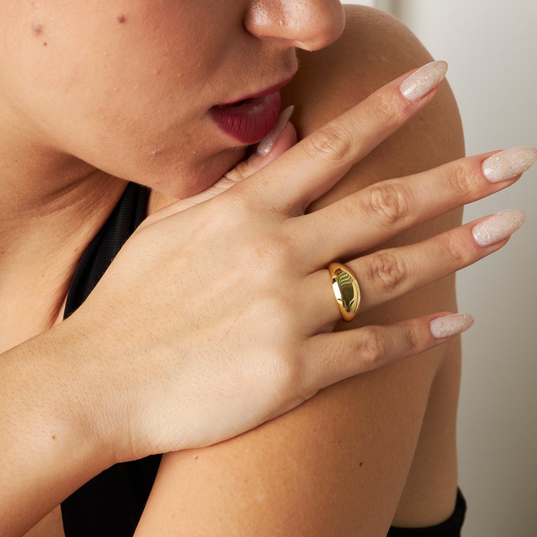 Curved Flat Model Ring - 925 SILVER