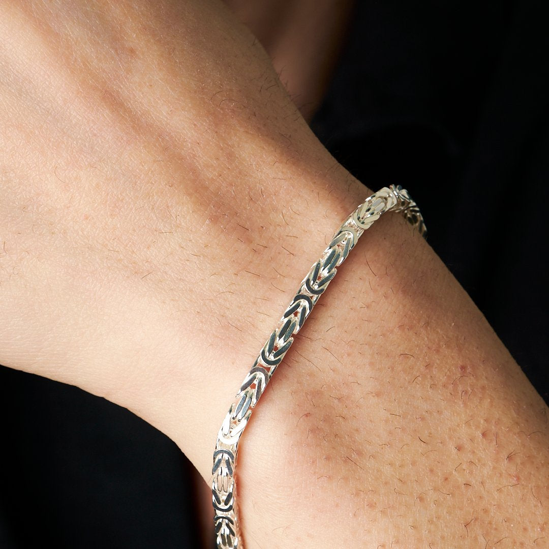 Spiral Model Chain Bracelet - 925 SILVER