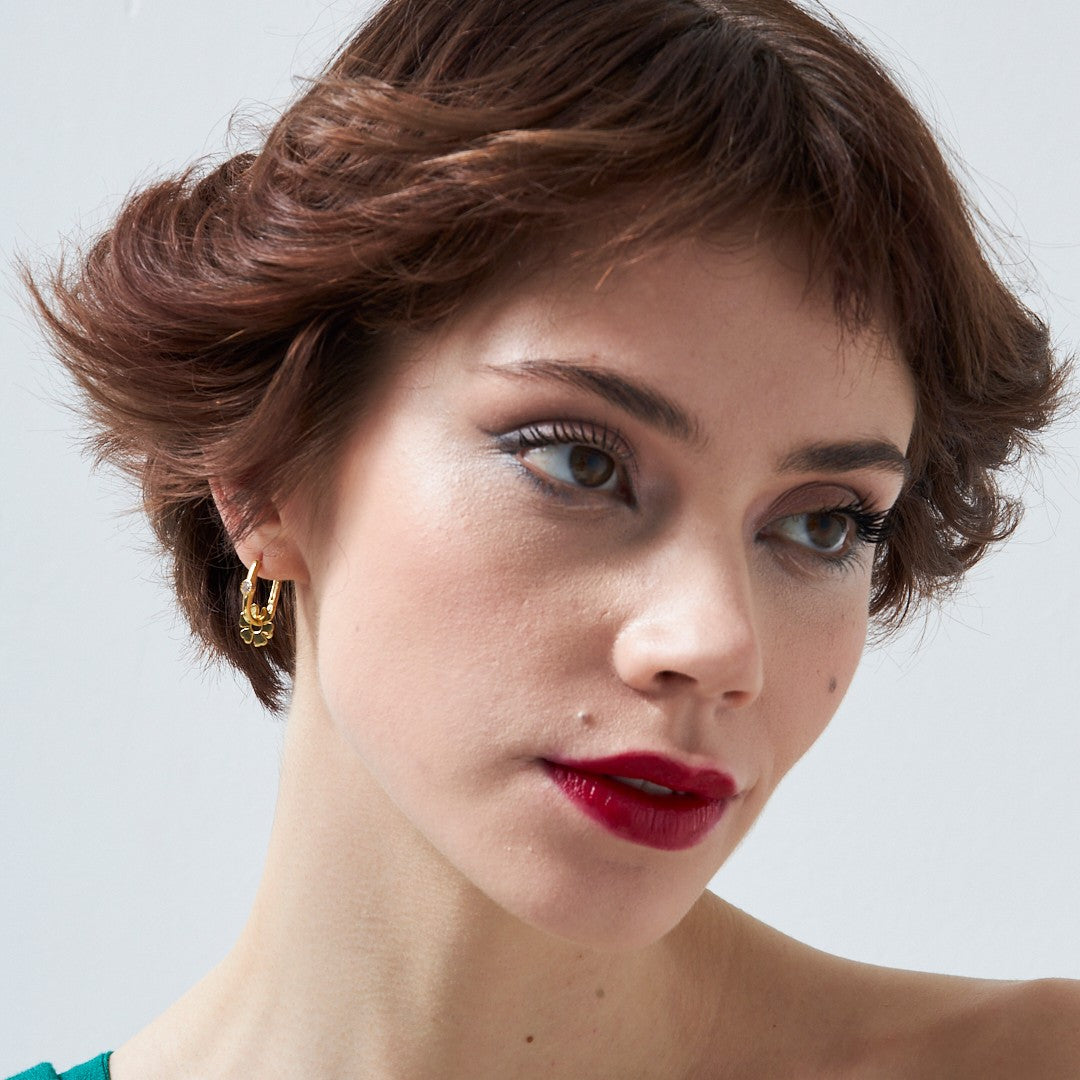 Wheel Earring - 925 SILVER