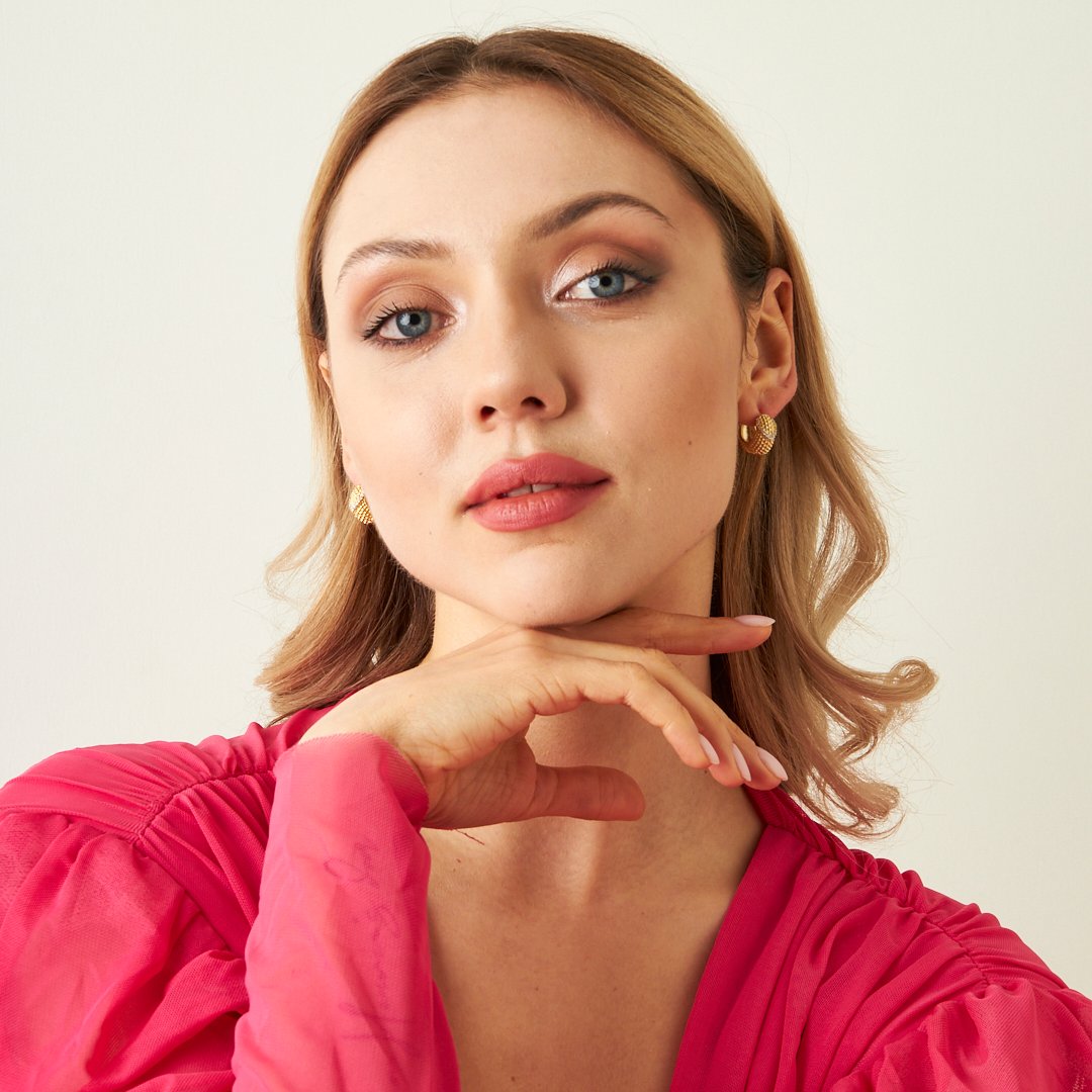 Zircon Stone Design Earrings - 925 SILVER