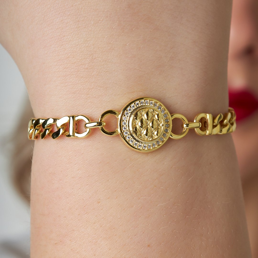 Round Two Chain Model Bracelet - 925 SILVER