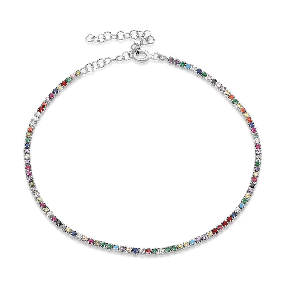 Colorful Stone Waterways Bracelet - 925 SILVER