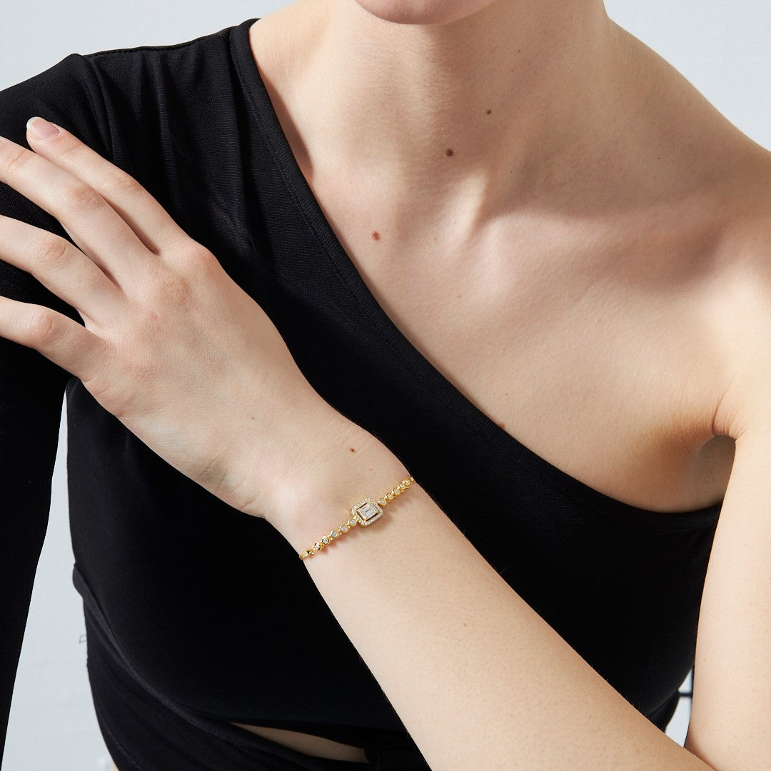 Partial Baguette Bracelet - 925 SILVER