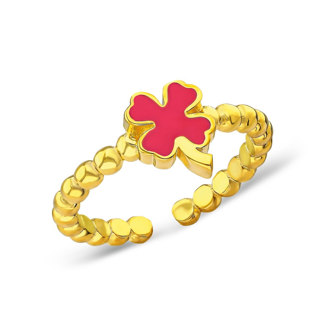 Red Clover Ring - 925 SILVER