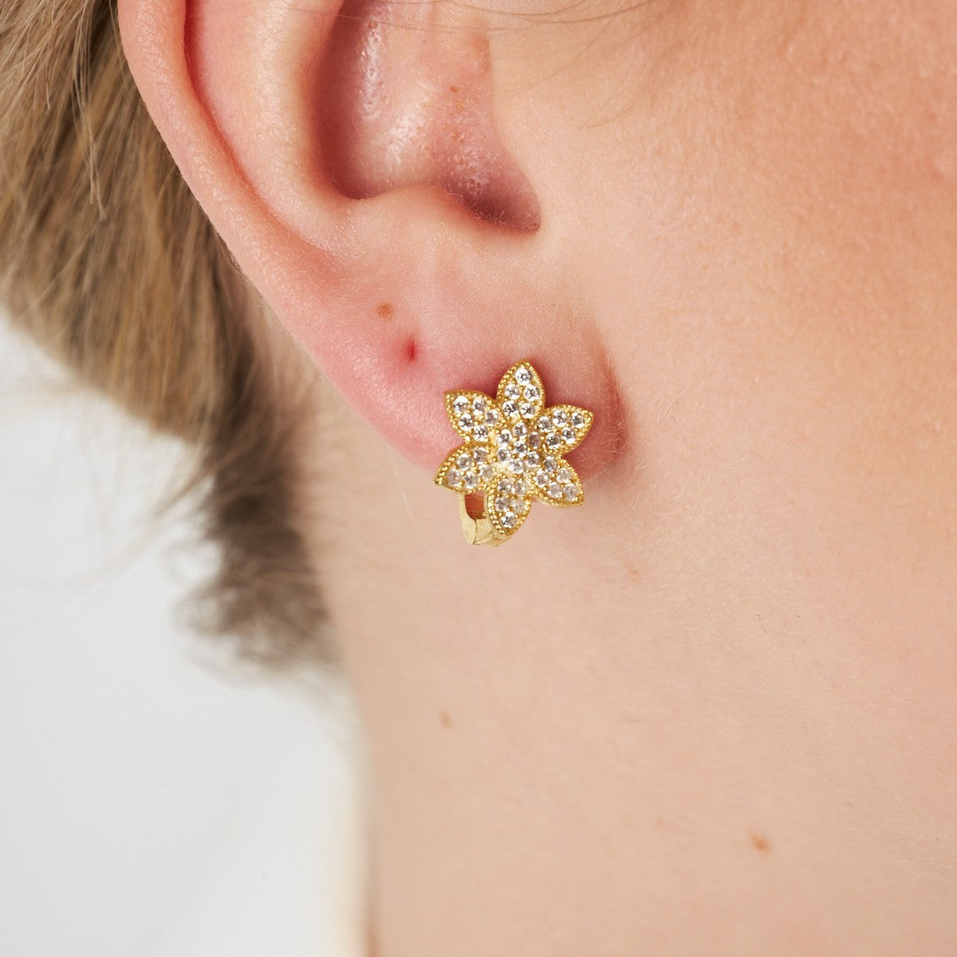 Flower Earrings - 925 Silver