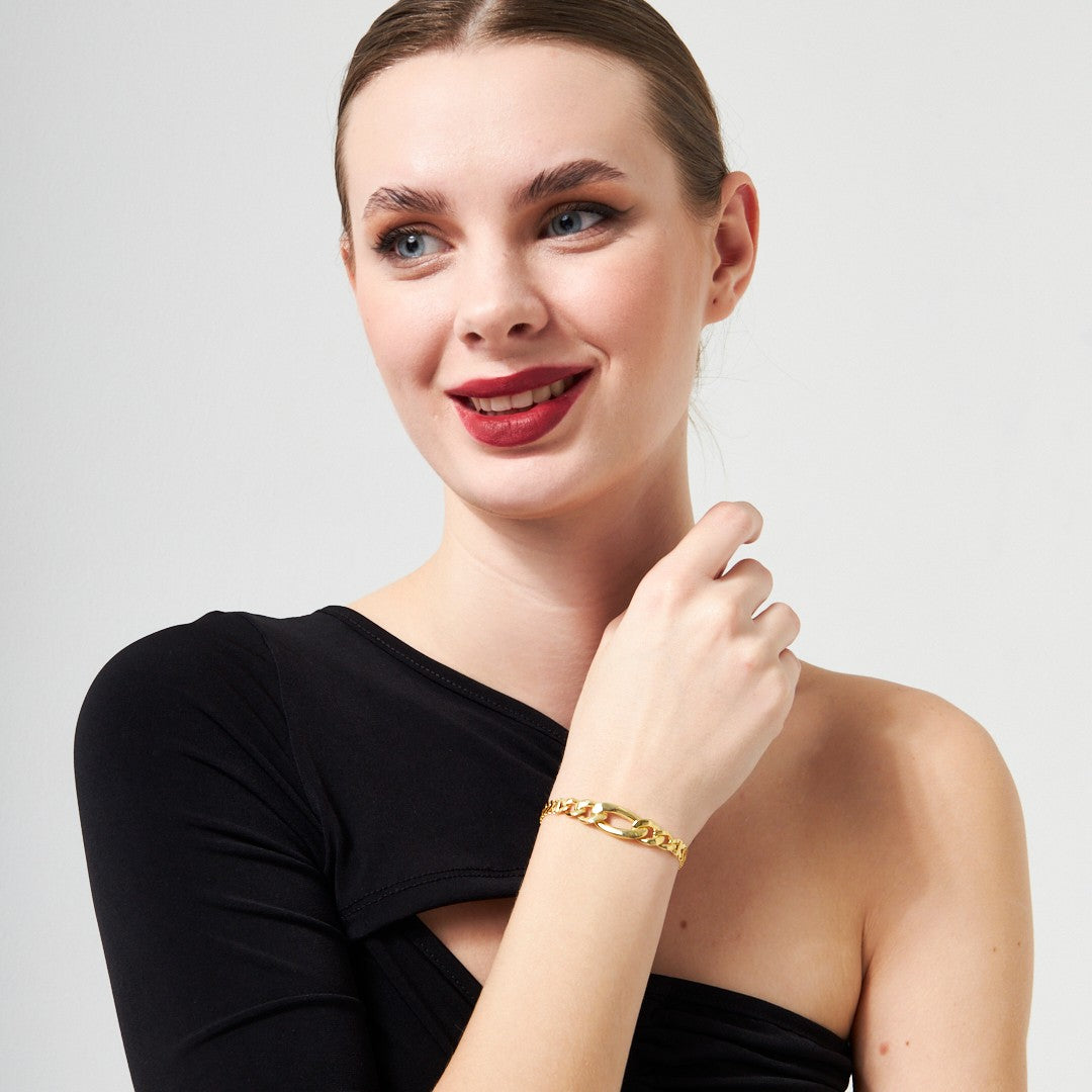 Linked Gourmet Chain Bracelet - 925 SILVER