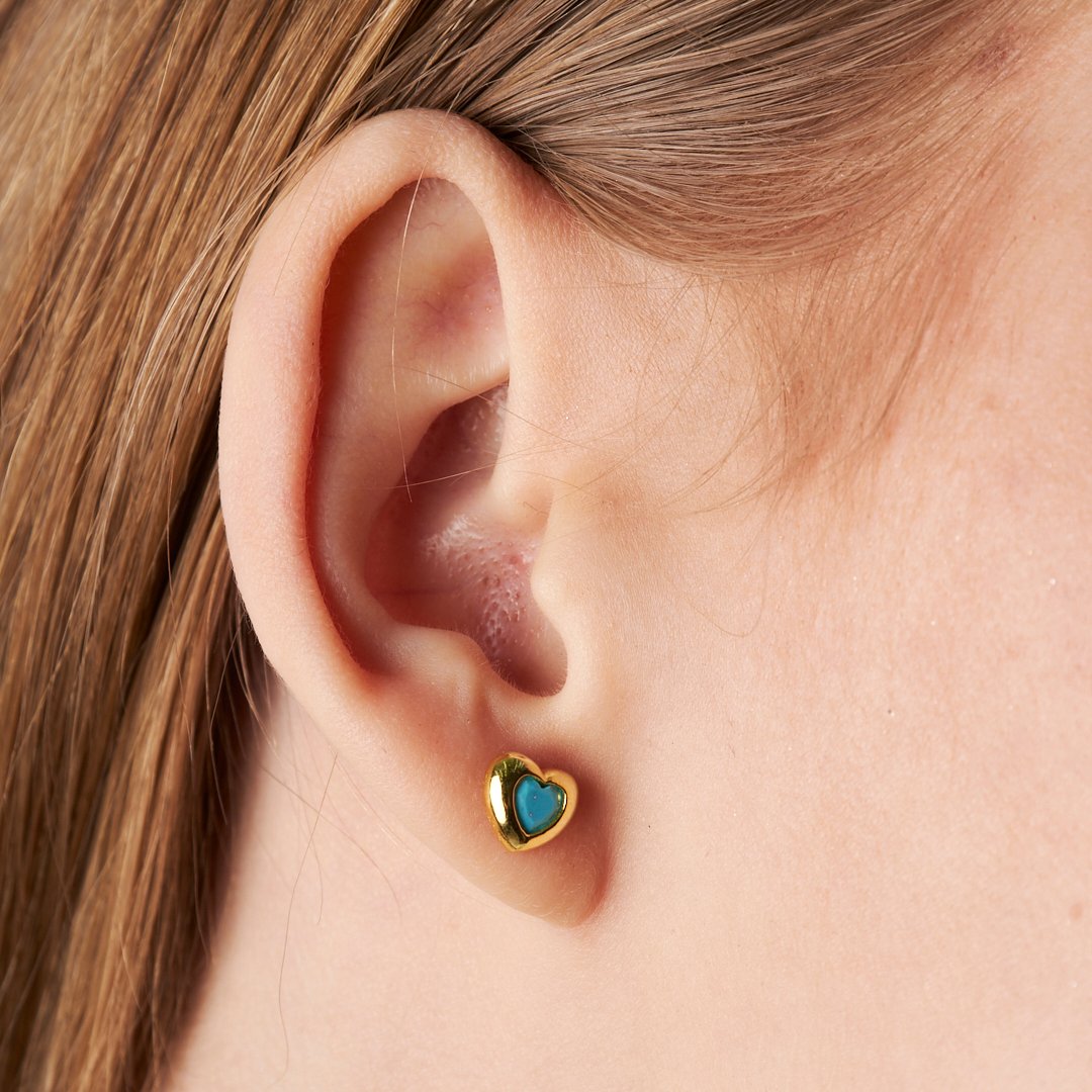 Colorful Heart Piercing - 925 SILVER