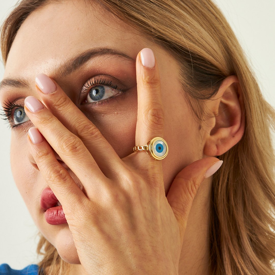 BIG NAZAR RING | 925 SILBER