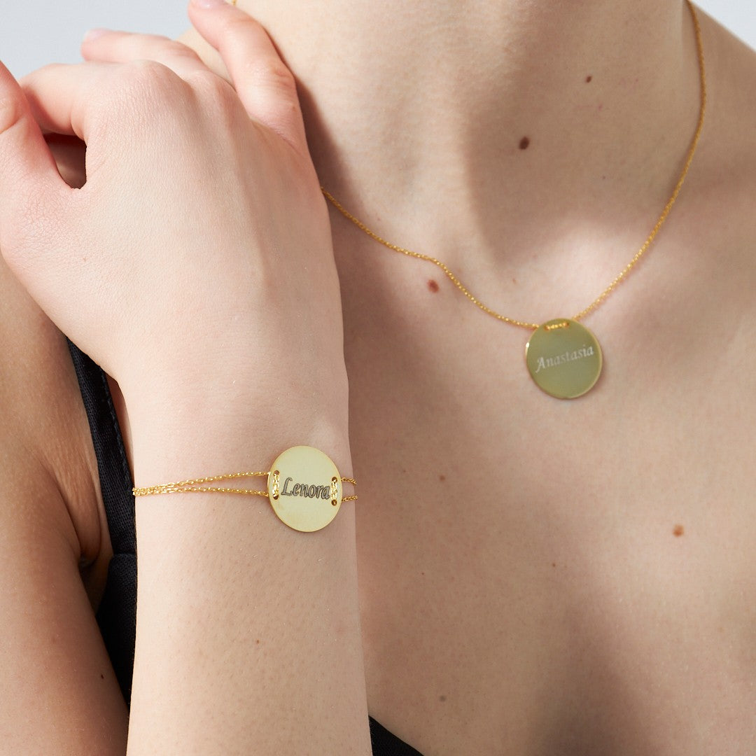 PLATTEN NAMENS SET | 925 SILBER