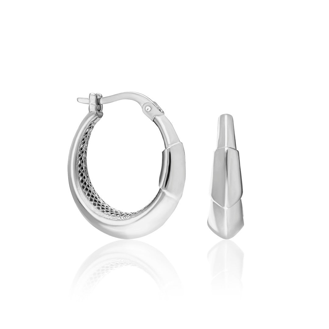 Two Patterned Earrings - 925 SILVER