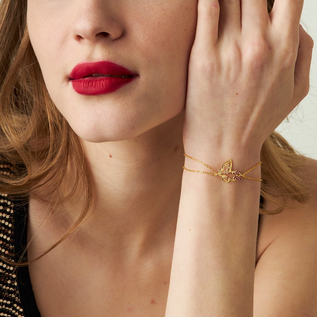 Butterfly Glitter Bracelet - 925 SILVER