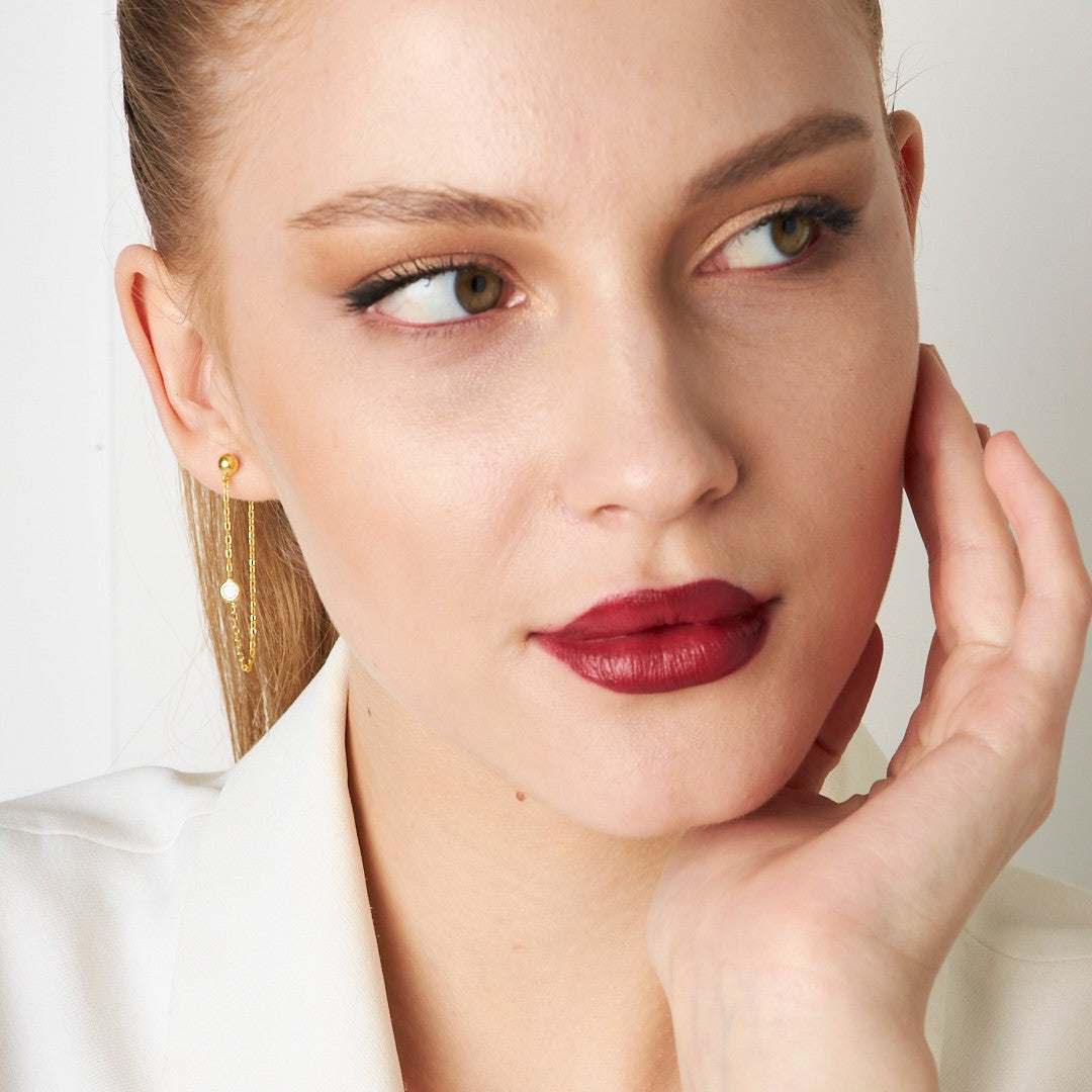 Hanging Zircon Earrings - 925 SILVER