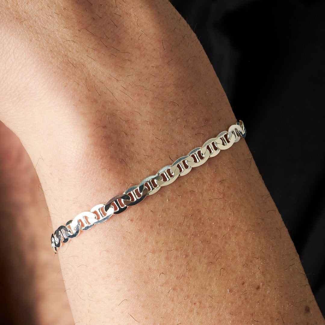 Knitted Chain Bracelet - 925 SILVER