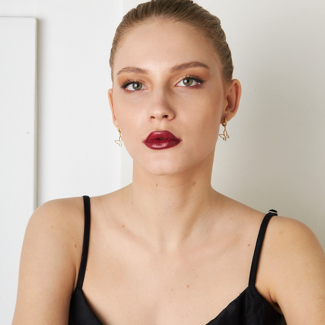 Minimal Butterfly Earrings - 925 Silver