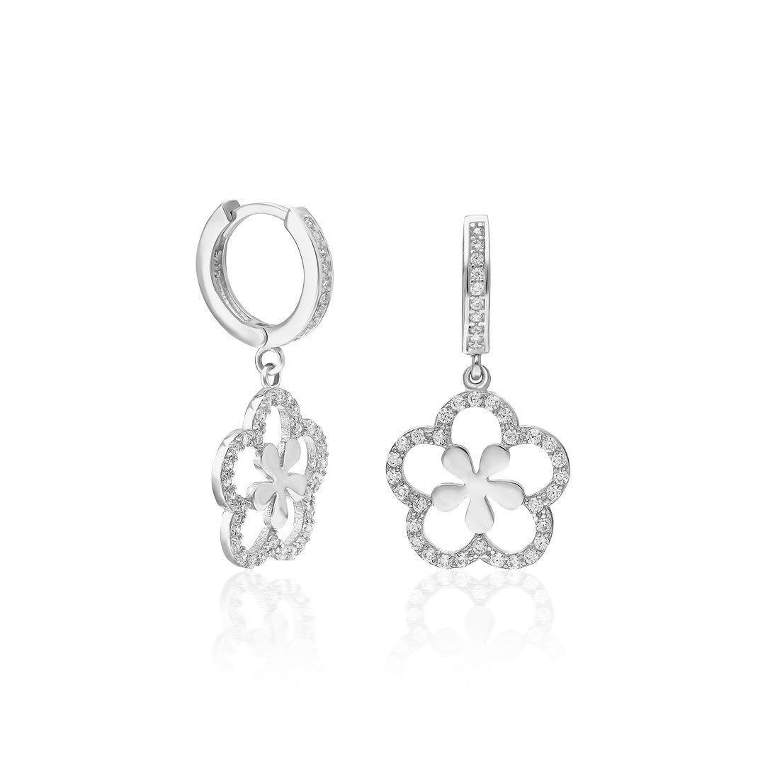 Five Leaf Lucky Earring - 925 SILVER