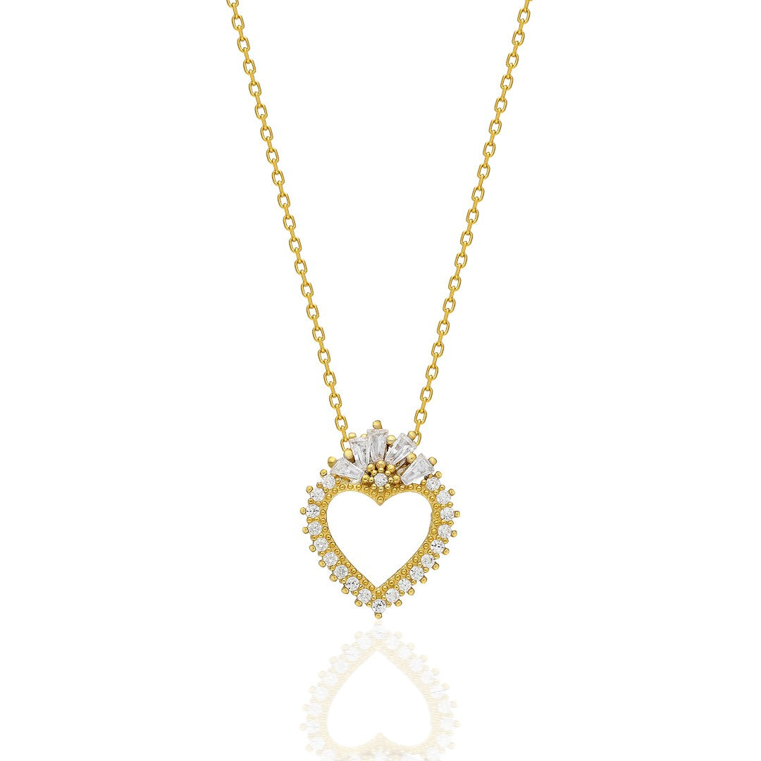 Queen Heart Necklace - 925 SILVER