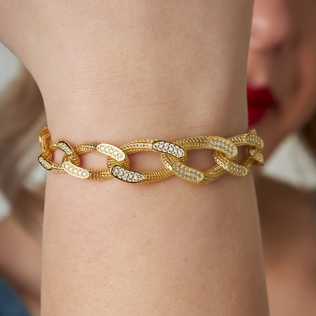 Thick Gourmet Bracelet - 925 SILVER