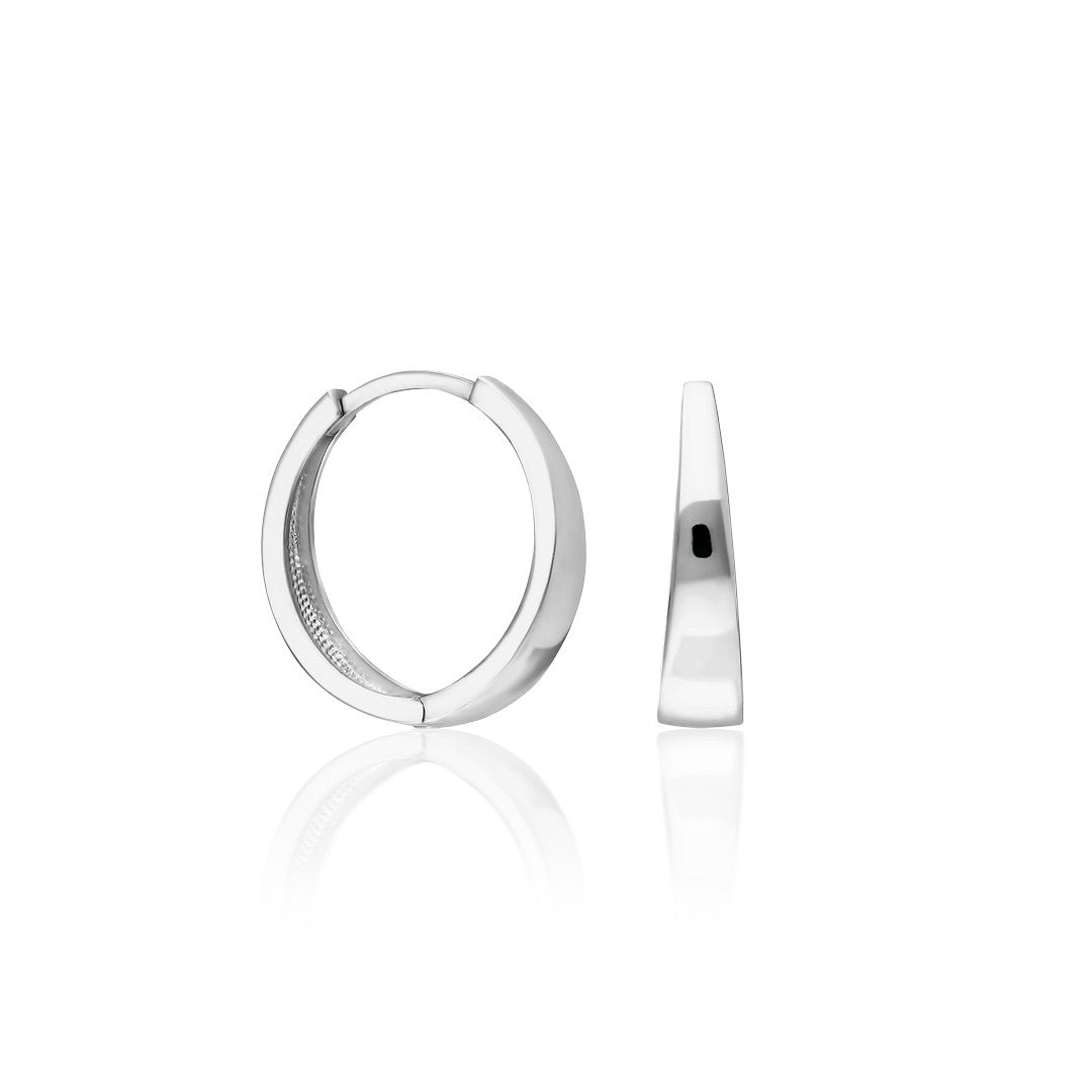 Simple Model Oval Earrings - 925 SILVER