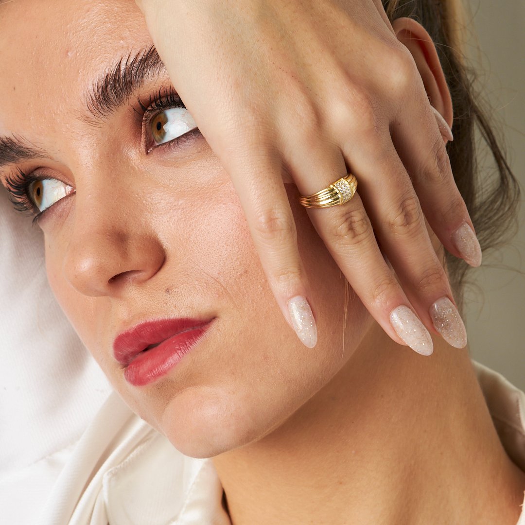 Willow Model Stone Ring - 925 SILVER