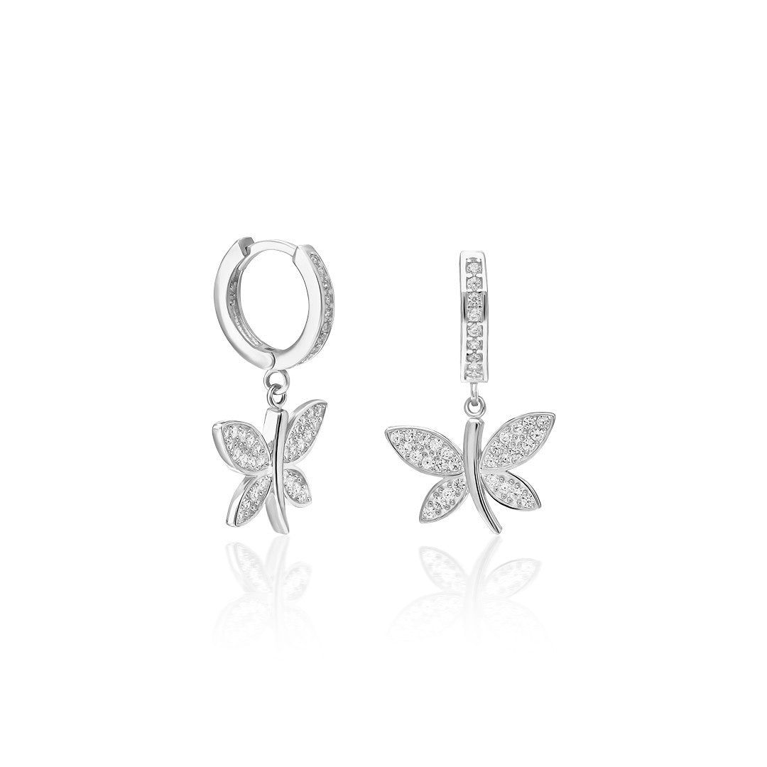 Small Dragonfly Earrings - 925 Silver