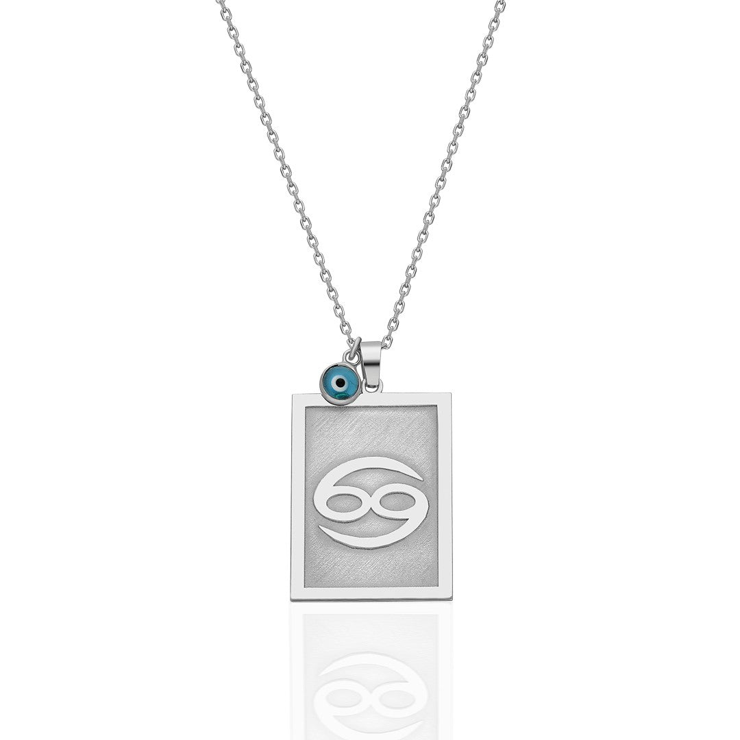 Evil Eye Cancer Zodiac Necklace - 925 SILVER